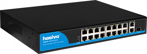 Hasivo 16 Ports 100M POE + Gigabit RJ 45 Uplink + 1 SFP Uplink - Image 4