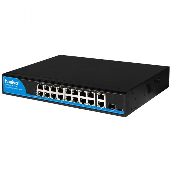 Hasivo 16 Ports 100M POE + Gigabit RJ 45 Uplink + 1 SFP Uplink