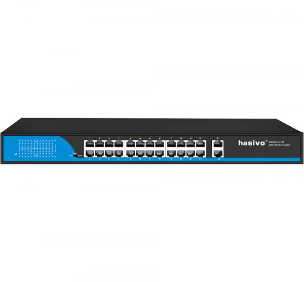 Hasivo 24 Ports 100M POE + 2 Gigabit RJ45 Uplinks - Image 2