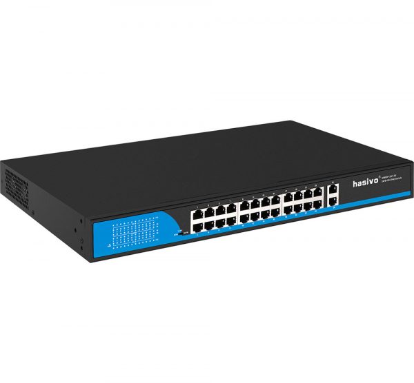 Hasivo 24 Ports 100M POE + 2 Gigabit RJ45 Uplinks - Image 3