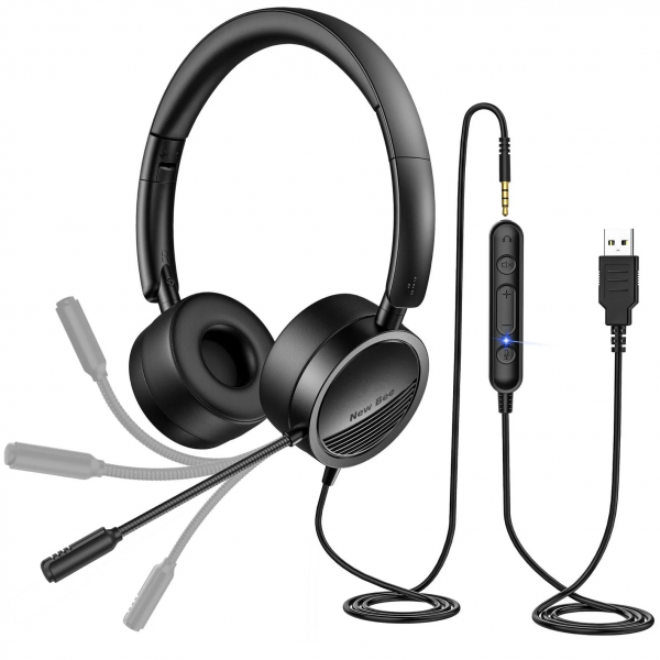 New Bee H360 USB Computer Headset - Image 2